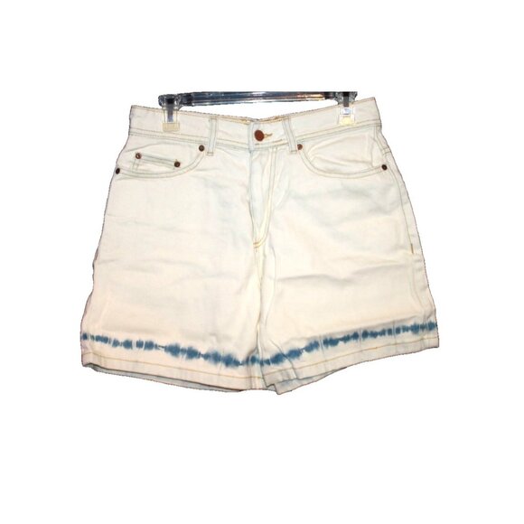 Roxy Denim Jean Shorts White Blue Tie Dye Women's Size 28 NEW 28x5.5 - Picture 1 of 2